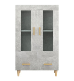 Buffet Gris béton 70x31x115 cm Bois d'ingénierie