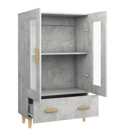 Buffet Gris béton 70x31x115 cm Bois d'ingénierie