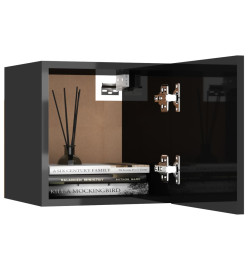 Meubles TV muraux 4 pcs Noir brillant 30,5x30x30 cm