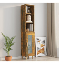 Armoire murale Chêne fumé 34,5x32,5x90 cm Bois d'ingénierie