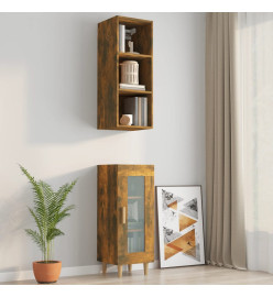 Armoire murale Chêne fumé 34,5x32,5x90 cm Bois d'ingénierie