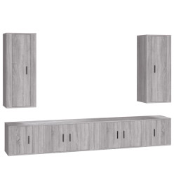 Ensemble de meubles TV 6 pcs Sonoma gris Bois d'ingénierie