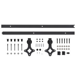 Porte coulissante et kit de quincaillerie 80x210 cm pin massif