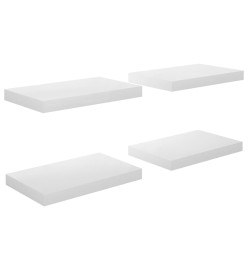 Étagère murale flottante 2 pcs Blanc brillant 40x23x3,8 cm MDF