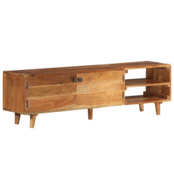 Meuble TV bois massif d'acacia avec finition miel 140x30x40 cm