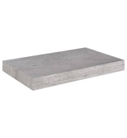 Étagères murales flottantes 2 pcs Gris béton 40x23x3,8 cm MDF