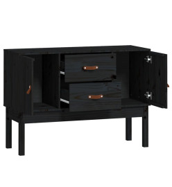 Buffet Noir 110x40x78 cm Bois massif de pin