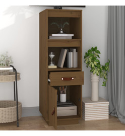 Buffet haut Marron miel 34x40x108,5 cm Bois massif de pin