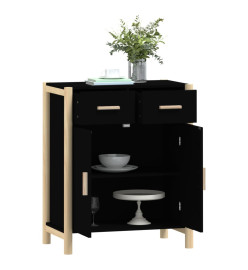 Buffet Noir 62x38x75 cm Bois d'ingénierie