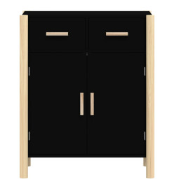 Buffet Noir 62x38x75 cm Bois d'ingénierie