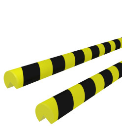 Protecteurs d'angle 2 pcs Jaune et noir 4x4x104 cm PU