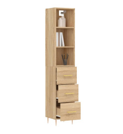 Buffet haut Chêne sonoma 34,5x34x180 cm Bois d'ingénierie