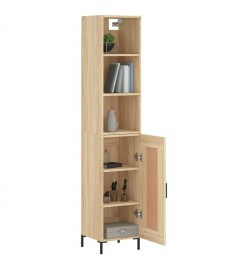 Buffet haut Chêne sonoma 34,5x34x180 cm Bois d'ingénierie