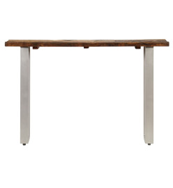 Table console Bois de récupération et acier 120x35x76 cm