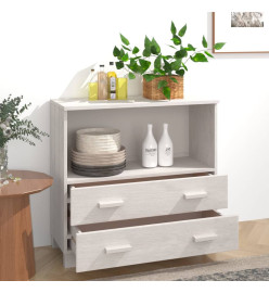 Buffet HAMAR Blanc 85x35x80 cm Bois massif de pin