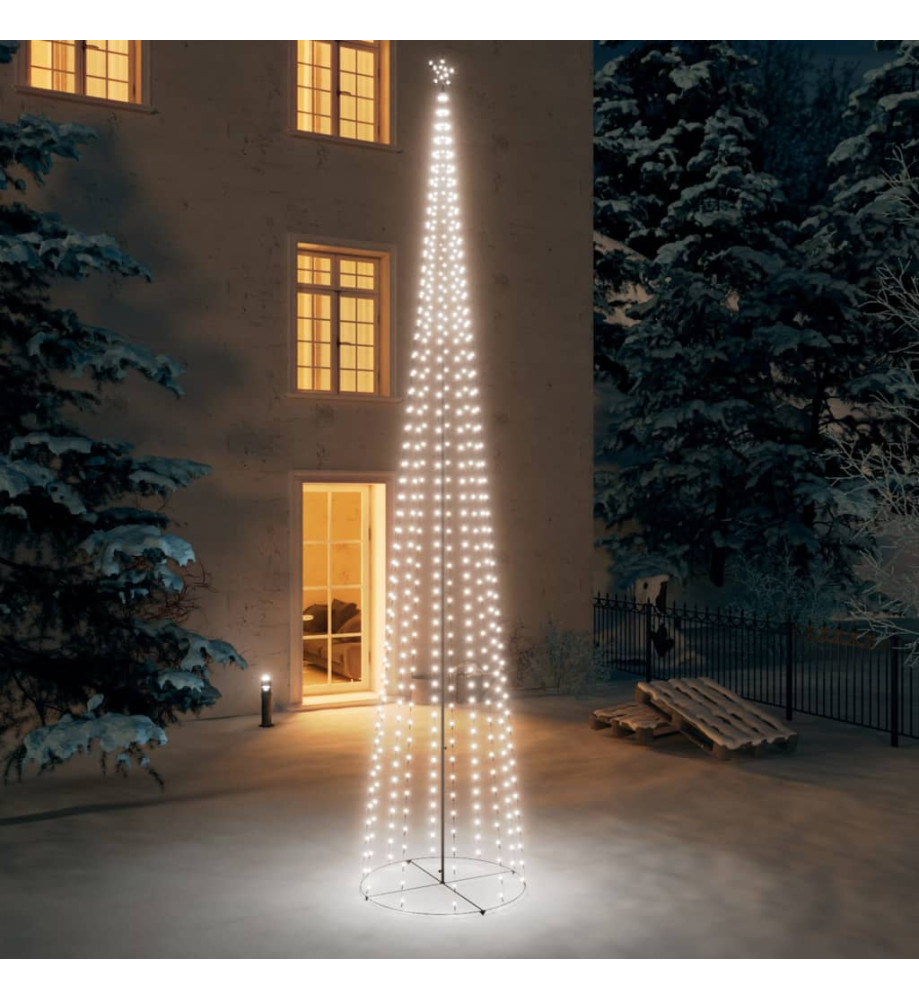 Sapin de Noël cône 752 LED Blanc froid Décoration 160x500 cm