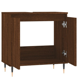 Armoire de bain chêne marron 58x33x60 cm bois d'ingénierie