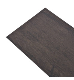 Planches de plancher PVC Non auto-adhésif Chêne gris foncé