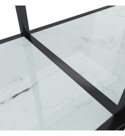 Table console Blanc 200x35x75,5 cm Verre trempé