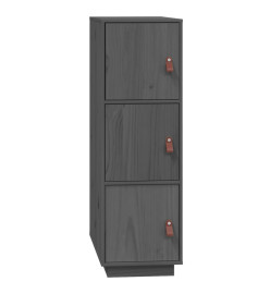 Buffet haut Gris 34x40x108,5 cm Bois massif de pin