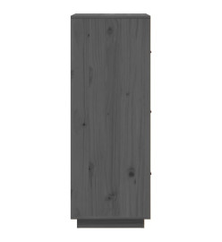 Buffet haut Gris 34x40x108,5 cm Bois massif de pin