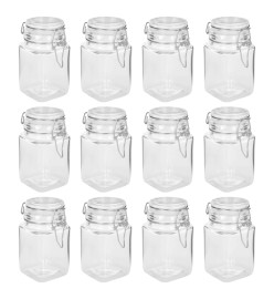 Pots à confiture en verre avec serrure 12 pcs 260 ml