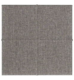 Panneaux muraux 12 pcs Gris clair 30x30 cm Tissu 1,08 m²