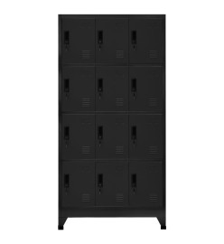 Armoire à casiers Noir 90x45x180 cm Acier