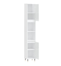 Armoire de salle de bain blanc brillant 30x30x190 cm