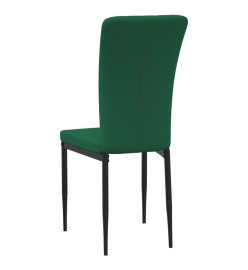 Chaises à manger lot de 2 Vert foncé Velours