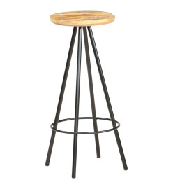 Tabourets de bar lot de 2 bois de manguier brut