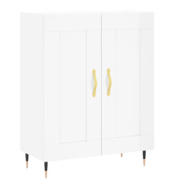 Buffet Blanc brillant 69,5x34x90 cm Bois d'ingénierie