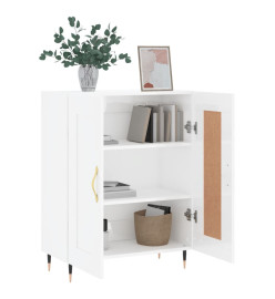 Buffet Blanc brillant 69,5x34x90 cm Bois d'ingénierie