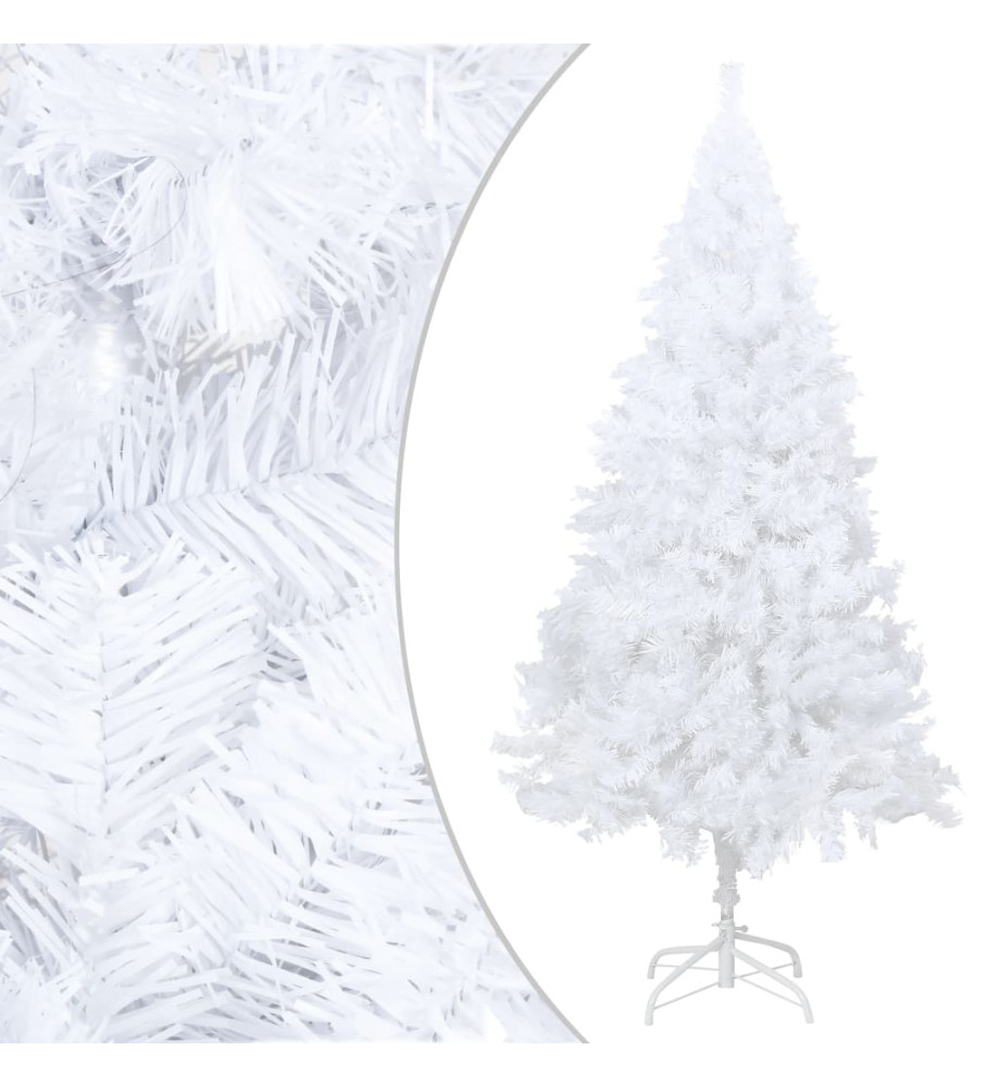 Arbre de Noël artificiel avec branches épaisses blanc 180cm PVC