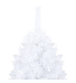 Arbre de Noël artificiel avec branches épaisses blanc 180cm PVC