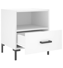 Tables de chevet 2 pcs blanc 40x35x47,5 cm bois d’ingénierie