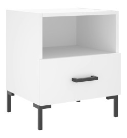 Tables de chevet 2 pcs blanc 40x35x47,5 cm bois d’ingénierie