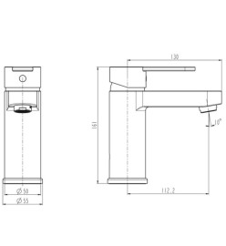 SCHÜTTE Mitigeur de lavabo ELEPHANT chrome