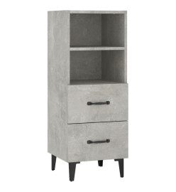 Buffet Gris béton 34,5x34x90 cm Bois d'ingénierie