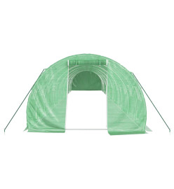 Serre avec cadre en acier vert 42 m² 14x3x2 m