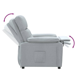 Fauteuil inclinable Gris clair Tissu