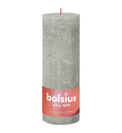 Bolsius Bougies pilier rustiques Shine 4 pcs 190x68 mm Gris sableux