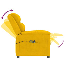 Fauteuil électrique de massage Jaune Velours