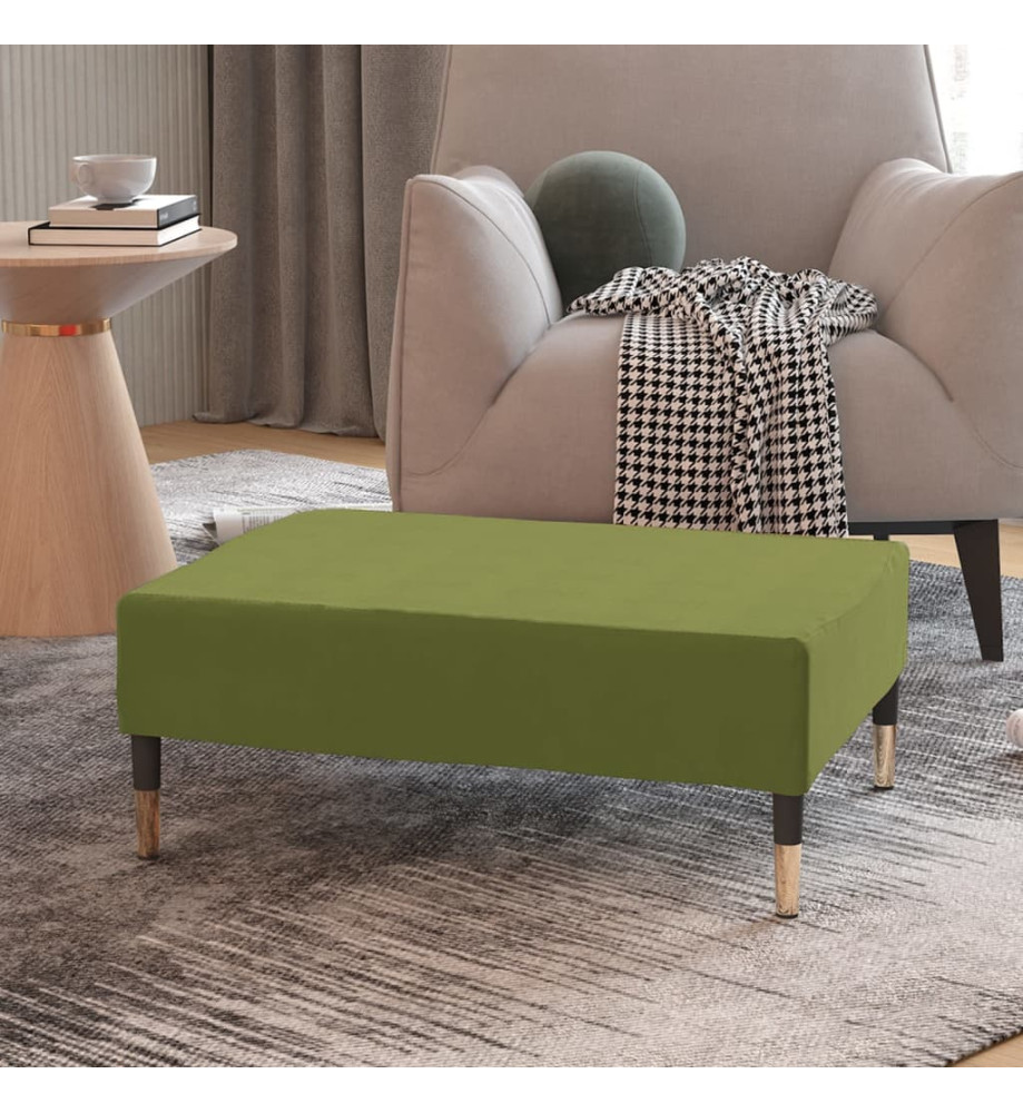 Repose-pied Vert clair 78x56x32 cm Velours