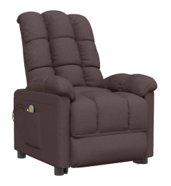 Fauteuil de massage Marron foncé Tissu