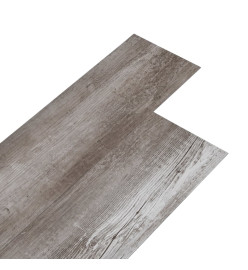 Planches de plancher PVC Non auto-adhésif Marron de bois mat