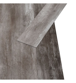 Planches de plancher PVC Non auto-adhésif Marron de bois mat