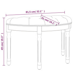 Banc Gris foncé 81,5x41x49 cm Velours