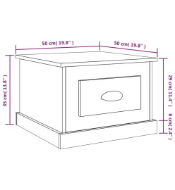 Table basse Chêne sonoma 50x50x35 cm Bois d'ingénierie