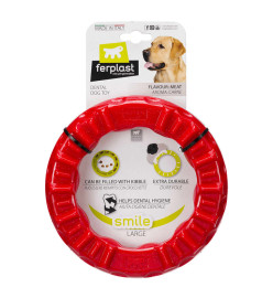 Ferplast Jouet dentaire pour chien Smile L 20x18x4 cm Rouge